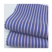 Wholesale in stock 50% cotton 50% polyester yarn dyed twill wrinkle free natural stretch stripe fabric